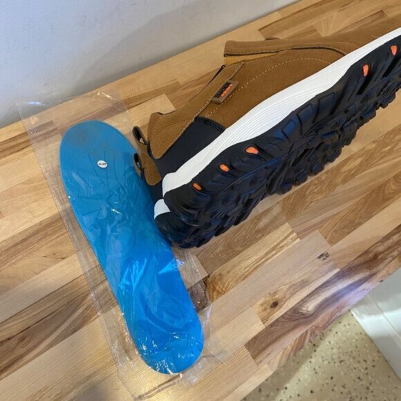 Zuodi Sport Mens Lightweight Slip-On Sneakers Brown Black Synthetic Durable 44 - Picture 9 of 13